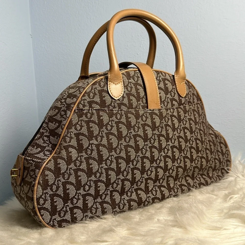 💯Authentic  Christian Dior Double Saddle Diorissimo Canvas & Beige Leather🍀